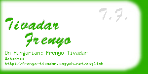 tivadar frenyo business card